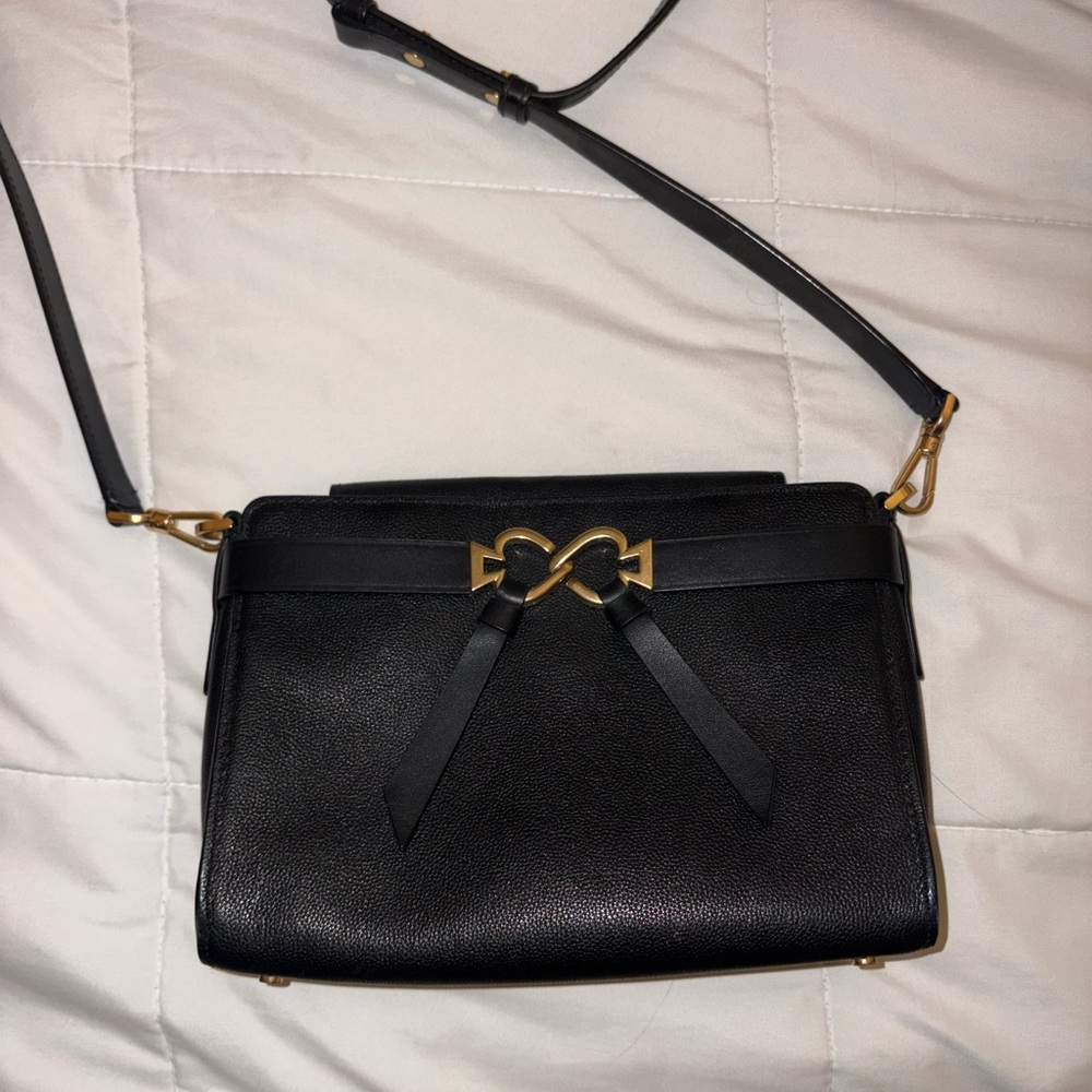 Kate Spade Black Toujours Crossbody Bag with Gold Accents